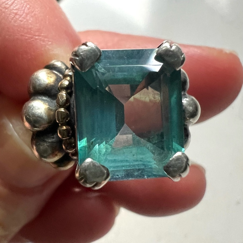 Lagos Caviar RARE Green Tourmaline Ring